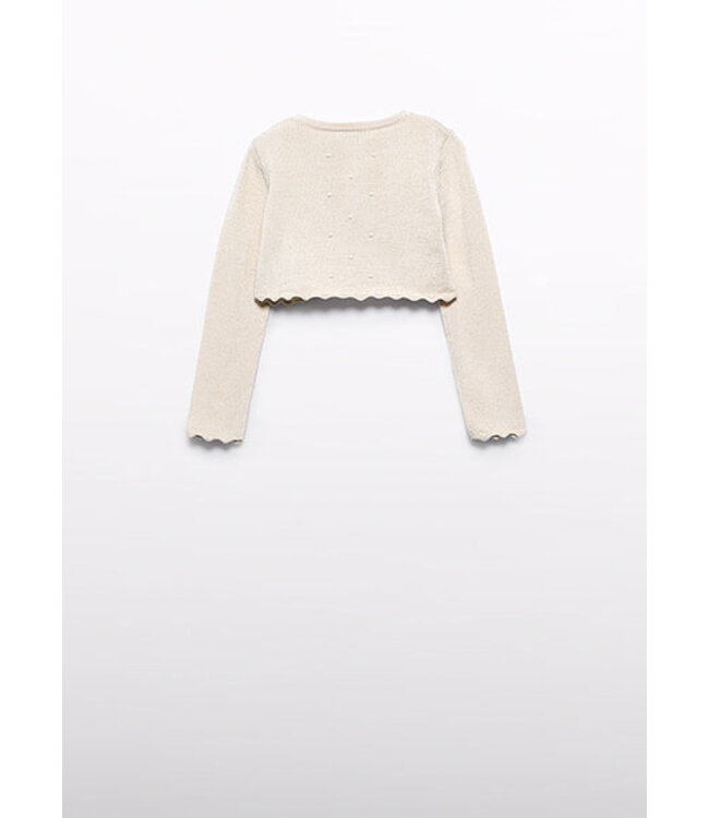 Abel & Lula Zomer vest gebreid meisjes - natural wit