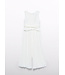 Abel & Lula Zomer jumpsuit geplooid meisjes - creme wit