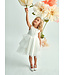 Abel & Lula Zomer jurk tule peplum meisjes - creme wit