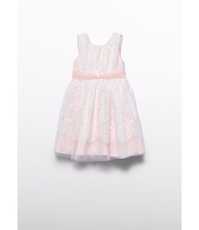 Abel & Lula Zomer jurk kant meisjes - peony roze