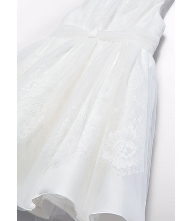 Abel & Lula Zomer jurk kant meisjes - creme wit