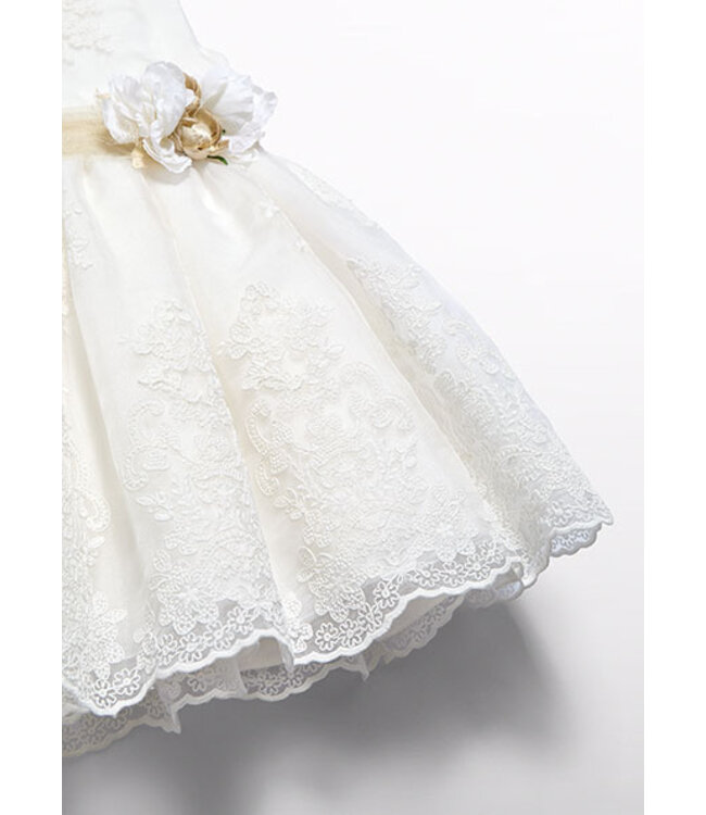 Abel & Lula Zomer jurk embroidery meisjes - creme wit