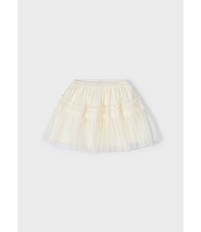 Mayoral Zomer rok tule meisjes - natural wit