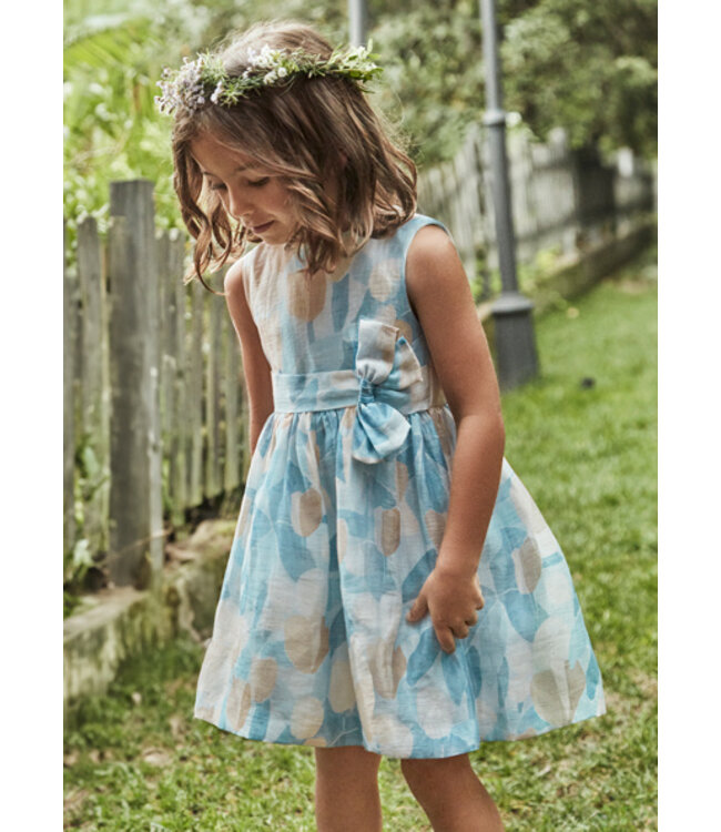 Mayoral Zomer jurk print meisjes - blauw