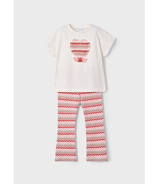 Mayoral Zomer flair broek + top meisjes - zalm roze