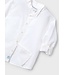 Mayoral Zomer polo shirt L/S mao kraag jongens - wit