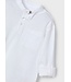 Mayoral Zomer polo shirt L/S mao kraag jongens - wit