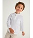 Mayoral Zomer polo shirt L/S mao kraag jongens - wit