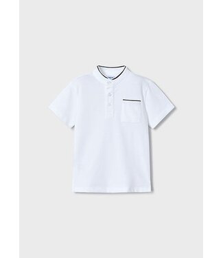 Mayoral Zomer polo shirt S/S jongens - wit