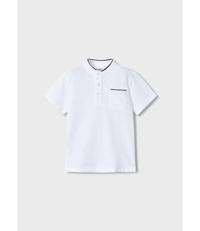 Mayoral Zomer polo shirt S/S jongens - wit