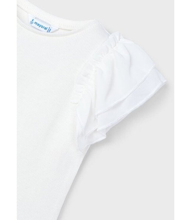 Mayoral Zomer shirt S/S meisjes - natural wit