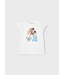 Mayoral Zomer t-shirt S/S pop meisjes - natural wit