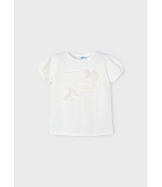 Mayoral Zomer shirt S/S meisjes - natural wit