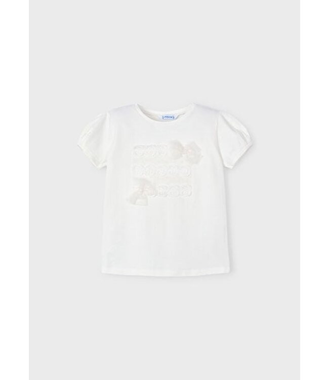 Mayoral Zomer shirt S/S meisjes - natural wit