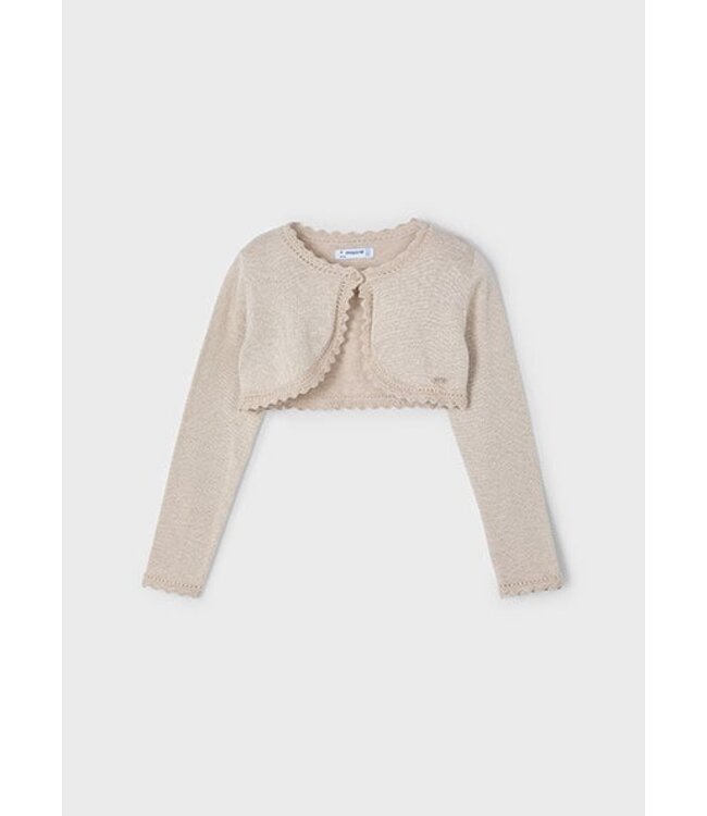 Mayoral Zomer bolero gebreid meisjes - beige