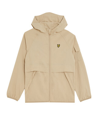Lyle & Scott zomerjas jongens - Stone beige - capuchon