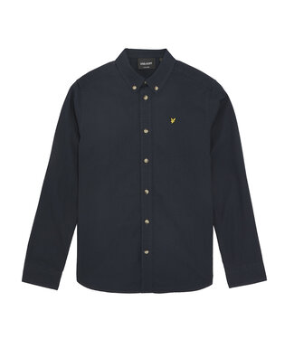 Lyle & Scott zomer blouse jongens - Navy blauw - Poplin