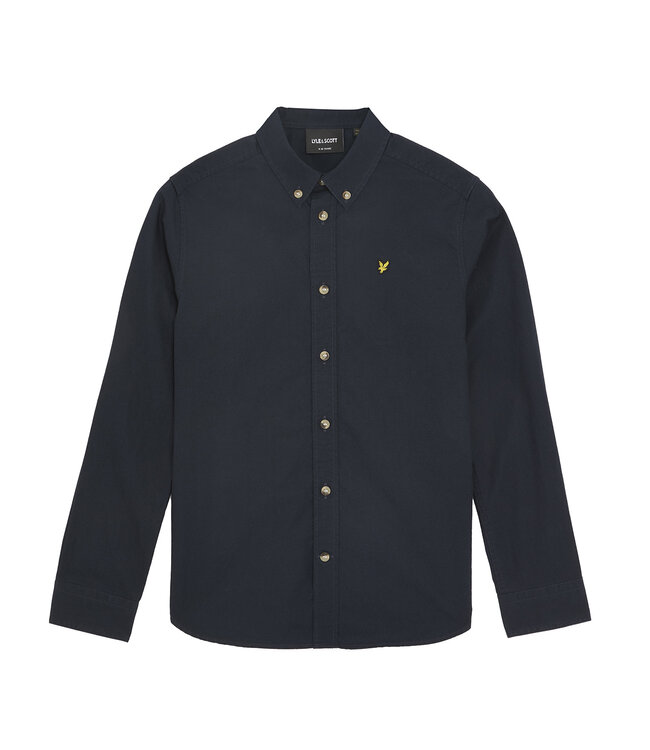 Lyle & Scott zomer blouse jongens - Navy blauw - Poplin