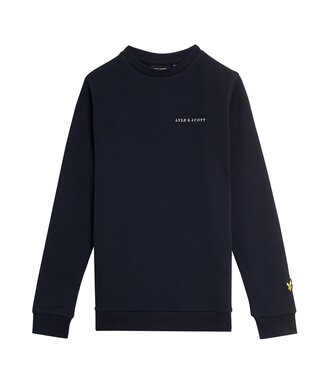 Lyle & Scott winter sweater jongens - Navy blauw - Script