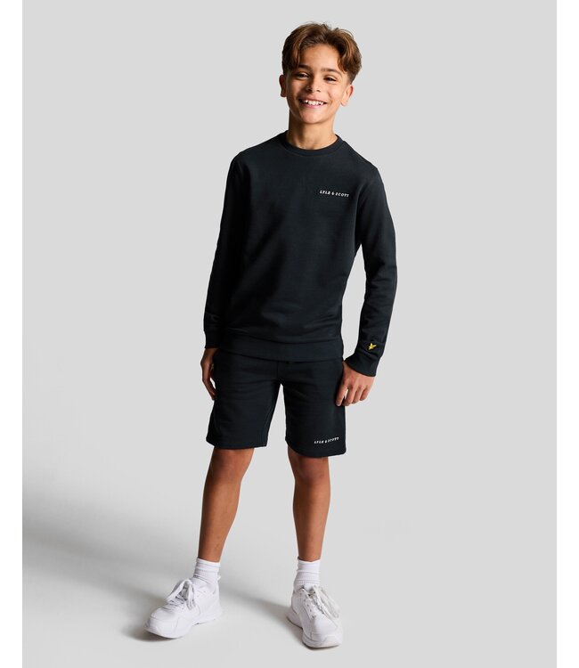 Lyle & Scott winter sweater jongens - Navy blauw - Script