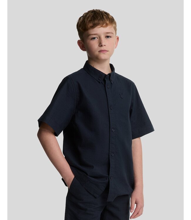 Lyle & Scott zomer blouse S/S jongens - Navy blauw