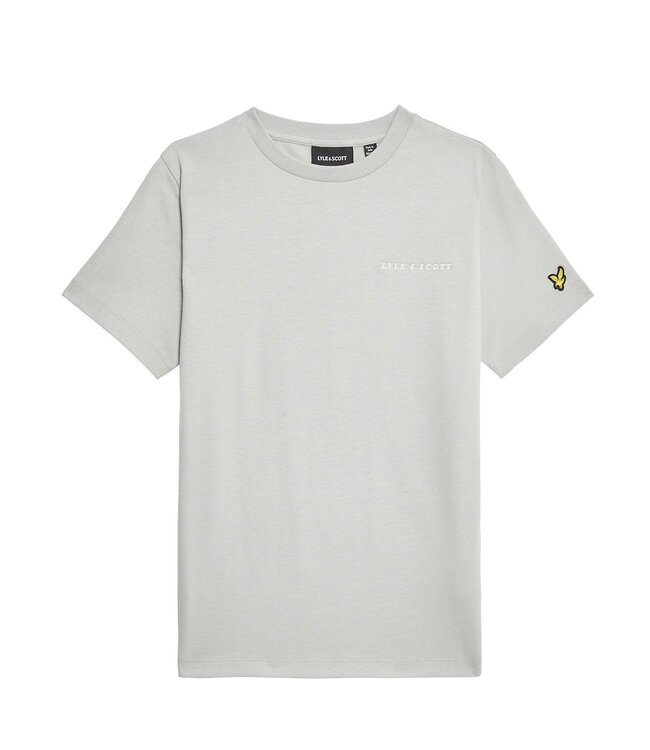 Lyle & Scott zomer t-shirt jongens - Grijs mirage - Script embroidery