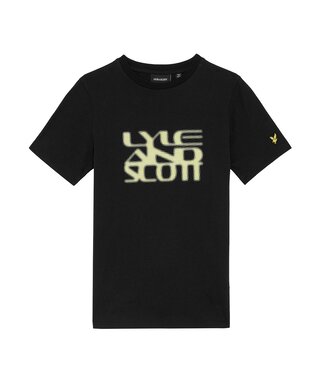 Lyle & Scott zomer t-shirt jongens - Jet zwart - Formation Blur Graphic