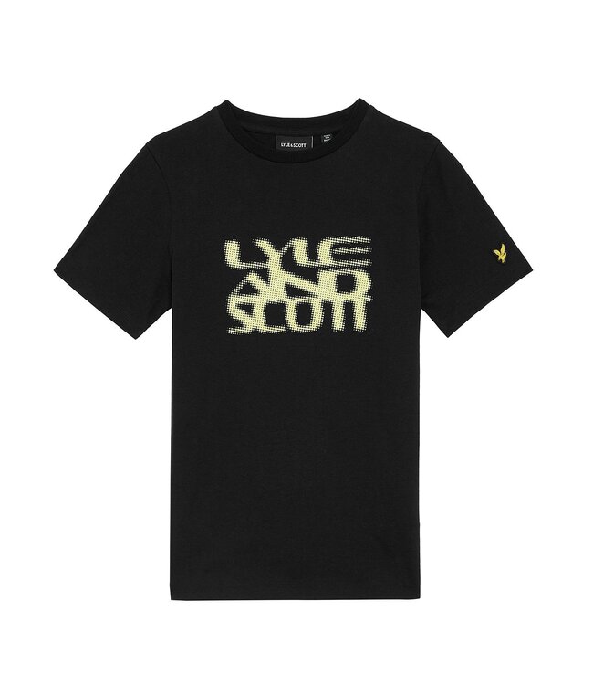 Lyle & Scott zomer t-shirt jongens - Jet zwart - Formation Blur Graphic