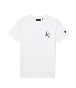 Lyle & Scott zomer t-shirt jongens - wit - Monogram print