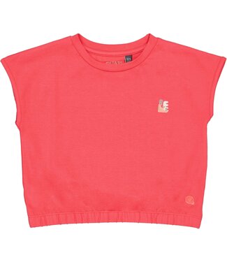 Quapi Zomer shirt meisjes - roze rood -  Femke