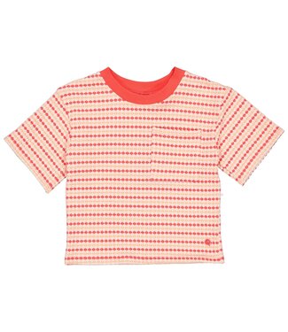Quapi Zomer shirt meisjes - roze rood -  Filou