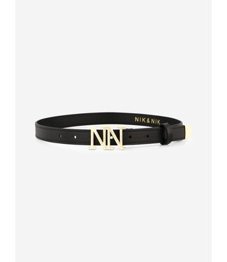 Nik&Nik zomer riem meisjes - zwart / zilver - Sofie
