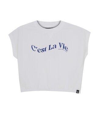 Indian Blue Jeans Zomer T-shirt S/S meisjes - wit - cropped - wide fit