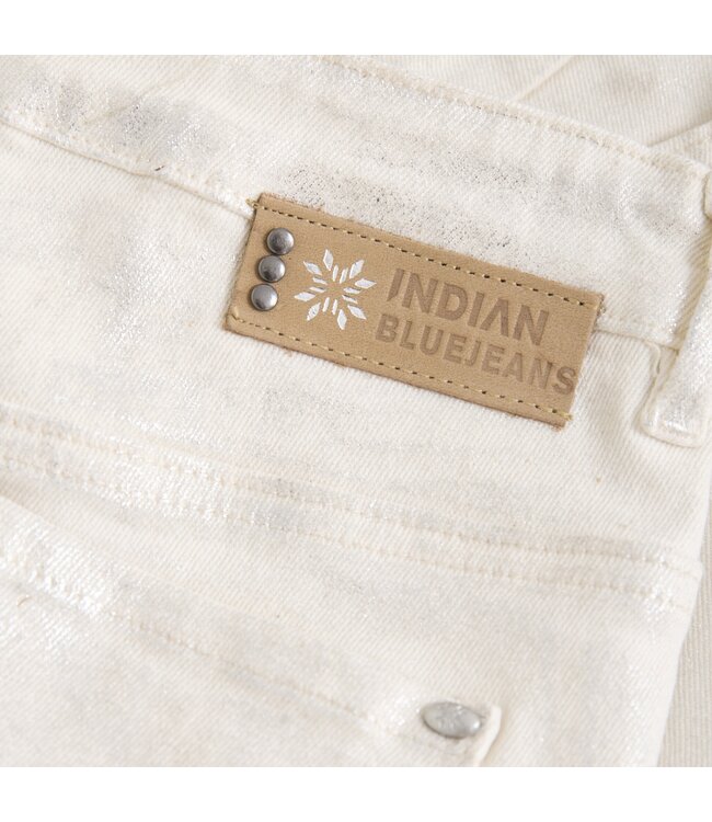 Indian Blue Jeans Zomer jeans short meisjes - zilver - high waist