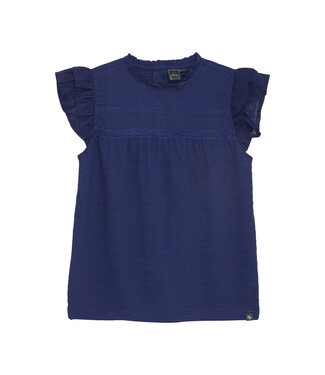 Indian Blue Jeans Zomer T-shirt S/S meisjes - navy blauw - ruffel