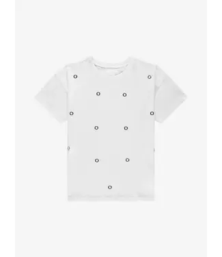 Nik&Nik zomer t-shirt meisjes - off wit - Eyelet