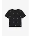 Nik&Nik zomer t-shirt meisjes - zwart - Eyelet