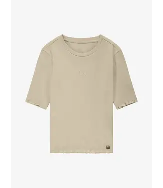 Nik&Nik zomer rib top meisjes - taupe - Sylvia