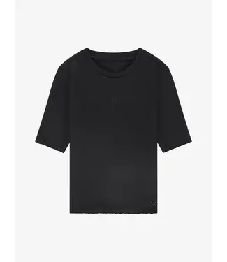Nik&Nik zomer rib top meisjes - zwart - Sylvia