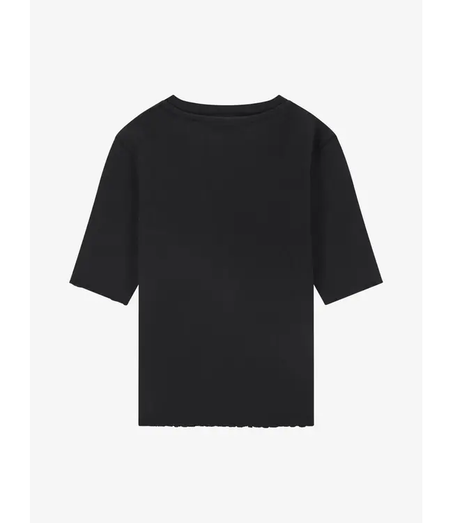 Nik&Nik zomer rib top meisjes - zwart - Sylvia
