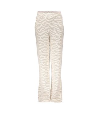 Geisha zomer broek meisjes - jacquard - zand / off wit