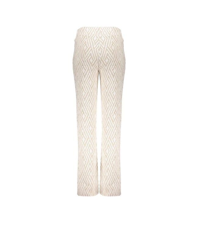 Geisha zomer broek meisjes - jacquard - zand / off wit