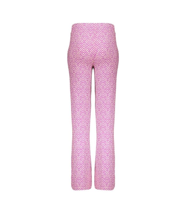 Geisha zomer broek meisjes - wide - AOP - cassis / off white