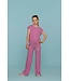 Geisha zomer broek meisjes - wide - AOP - cassis / off white