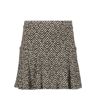 Geisha zomer skort meisjes - AOP - zwart / off wit