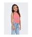 Kids ONLY zomer top meisjes - rib gestreept - zalm roze - Kogkenya
