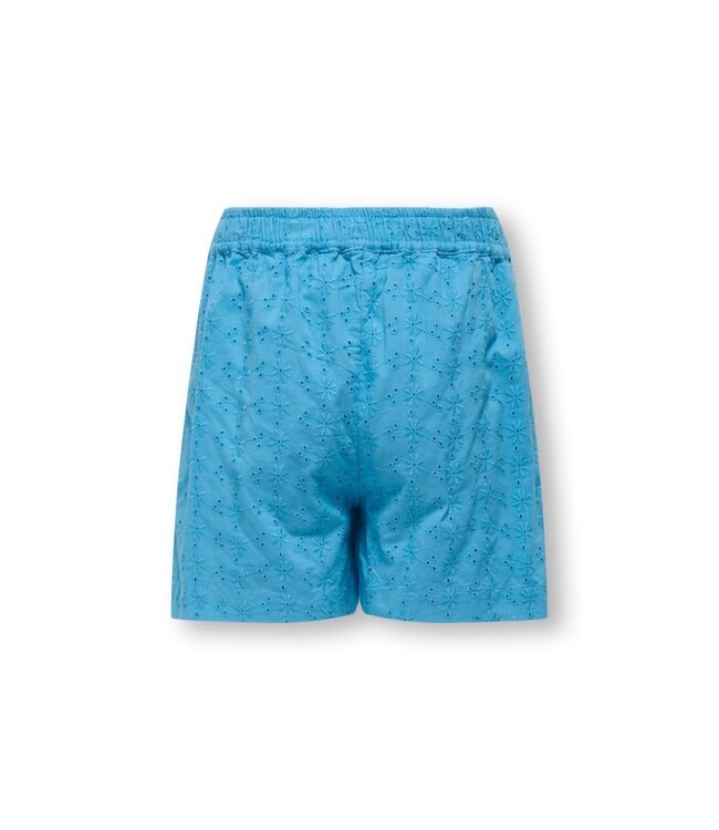 Kids ONLY zomer short meisjes - embroidery - blauw - Kogmargot