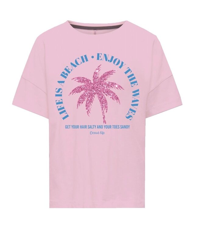 Kids ONLY zomer t-shirt S/S meisjes - roze - Kogwilma