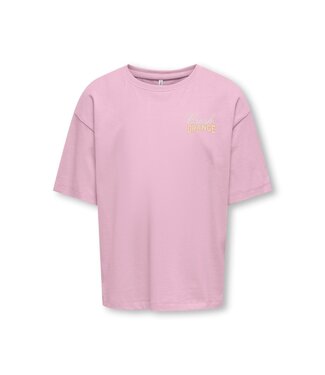 Kids ONLY zomer t-shirt S/S meisjes - loose fit - roze - Koghelen