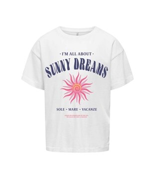 Kids ONLY zomer top S/S meisjes - box fit - off wit - Kogruth